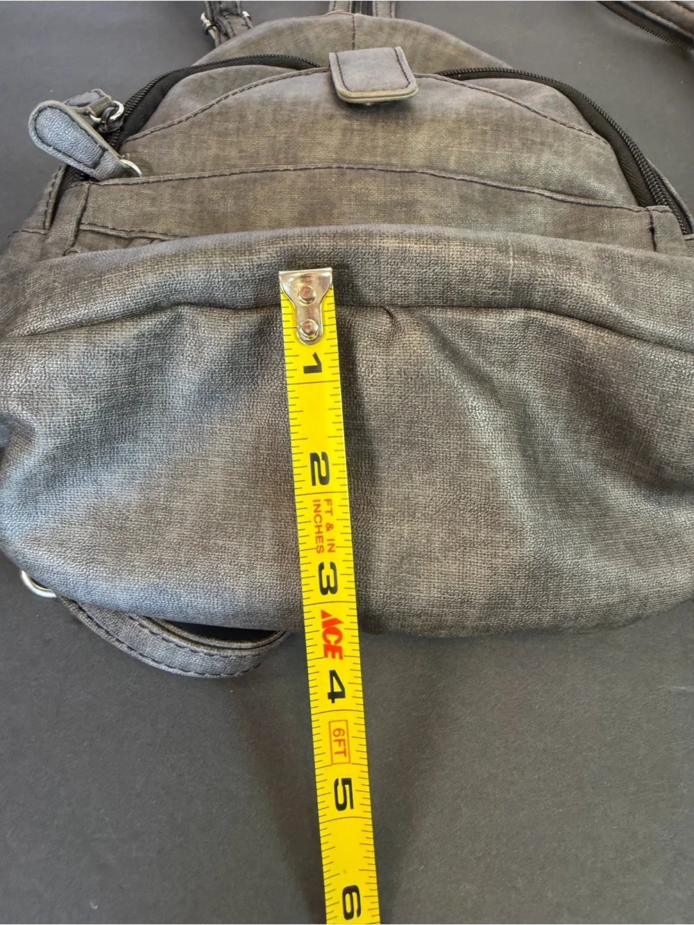 MultiSac Women's Gray Jamie Convertible Backpack/Sling Handbag One Size